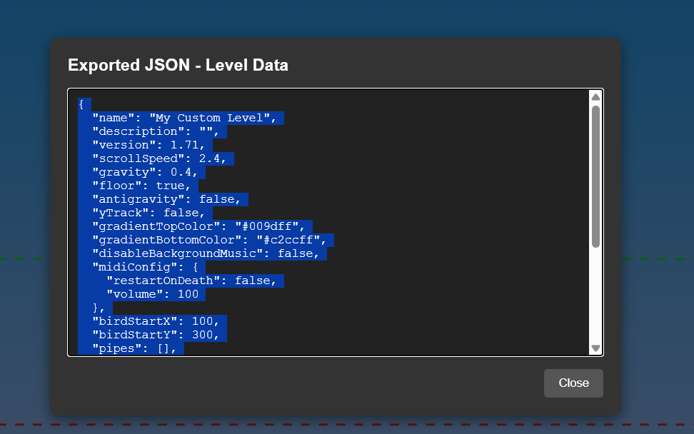 Export JSON